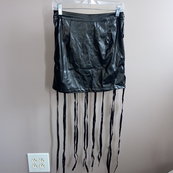 Leather fringe skirt - Picture 5 of 5